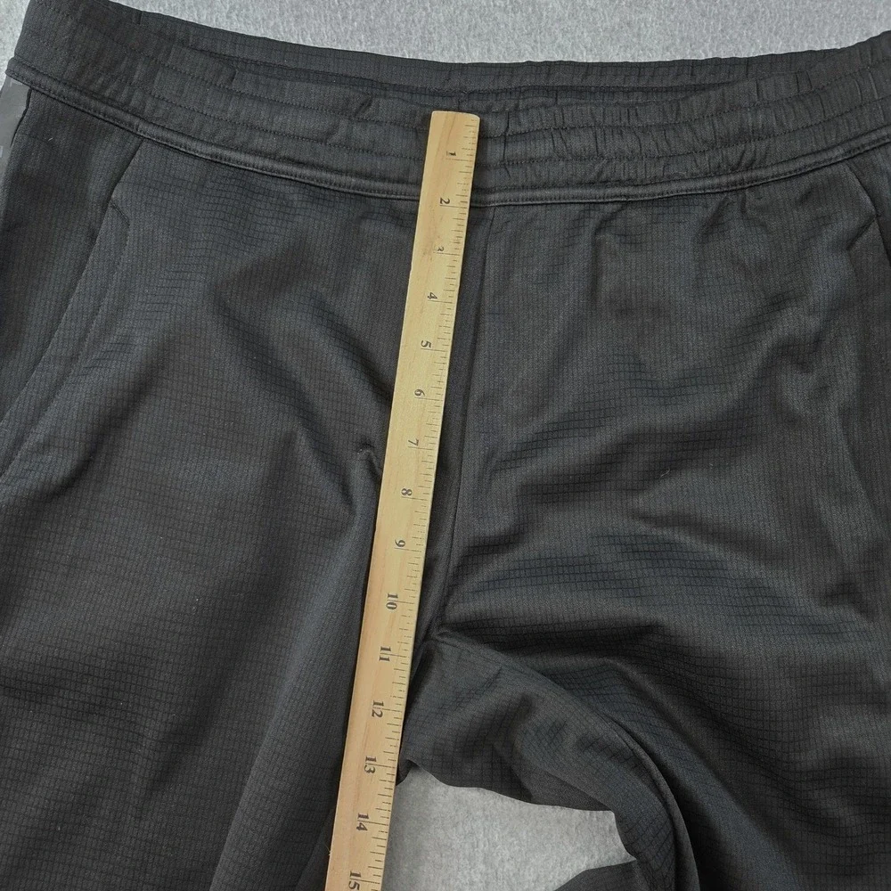 The North Face Shorts Mens‎ L Black Fleece Polyester Elastic Waist 10in